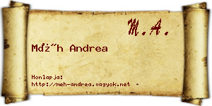 Méh Andrea névjegykártya